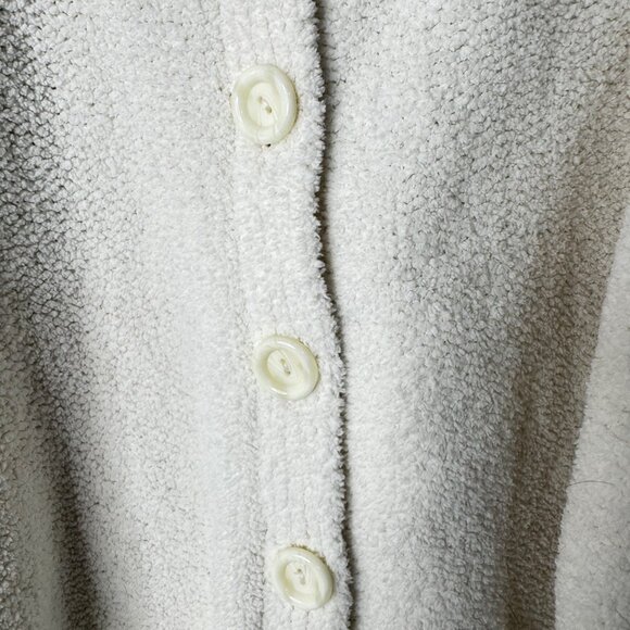 Vintage White Villager By Liz Claiborne Womens Button-Up Collar Cardigan Sweater - Picture 3 of 10